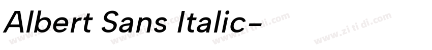 Albert Sans Italic字体转换